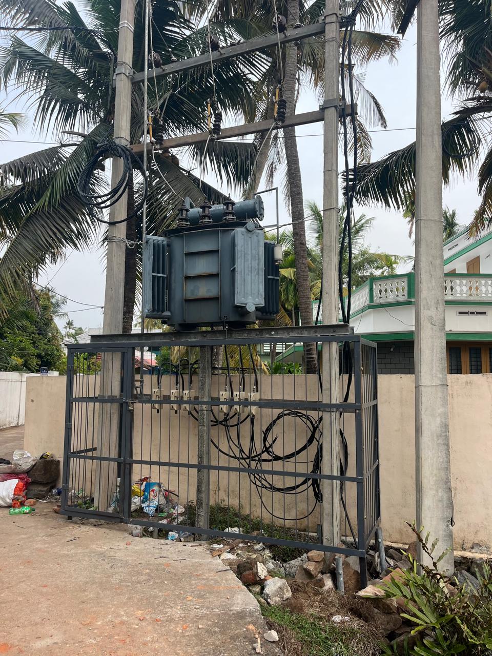 Transformer and pole infrastructure for Street Light AMC, Elamkunnapuzha Panchayat